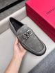 Ferragamo Man Grey Calfskin Business Leather Shoes 0428101 (7)_th.jpg